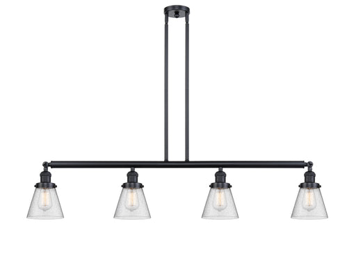 Innovations - 214-BK-G64 - Four Light Island Pendant - Franklin Restoration - Matte Black