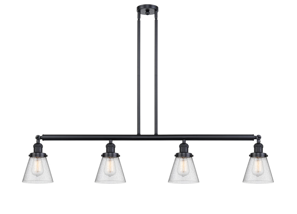 Innovations - 214-BK-G64 - Four Light Island Pendant - Franklin Restoration - Matte Black