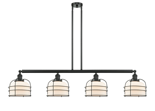 Innovations - 214-BK-G71-CE - Four Light Island Pendant - Franklin Restoration - Matte Black