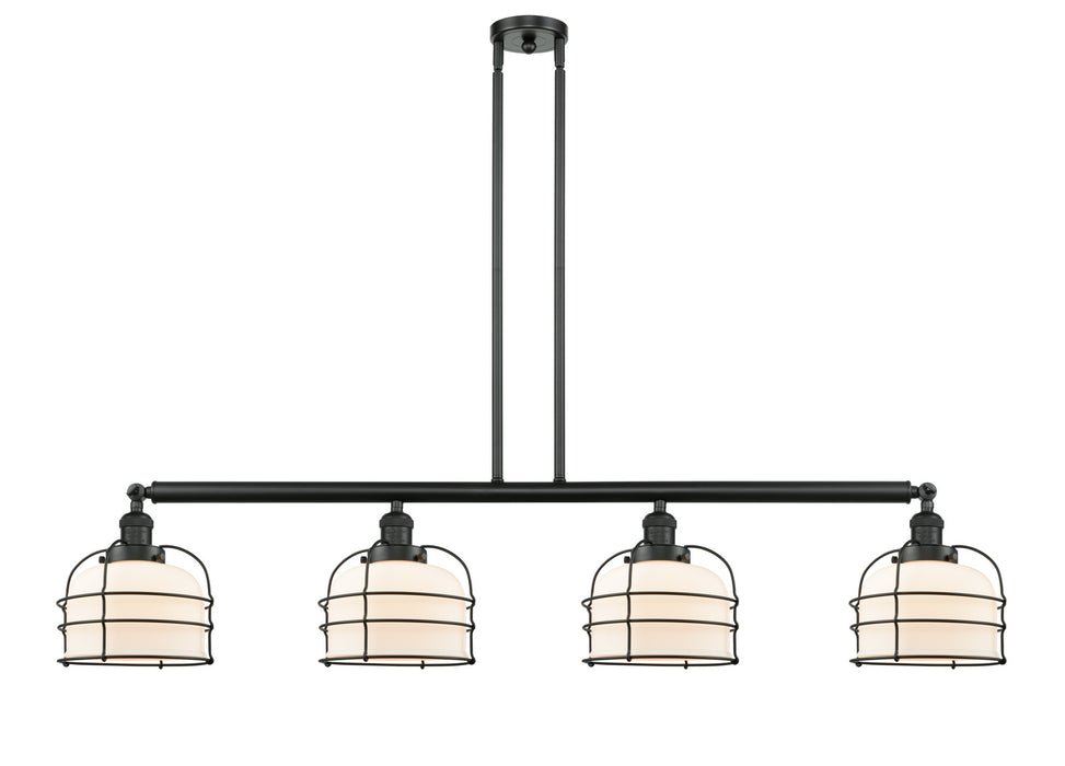 Innovations - 214-BK-G71-CE - Four Light Island Pendant - Franklin Restoration - Matte Black