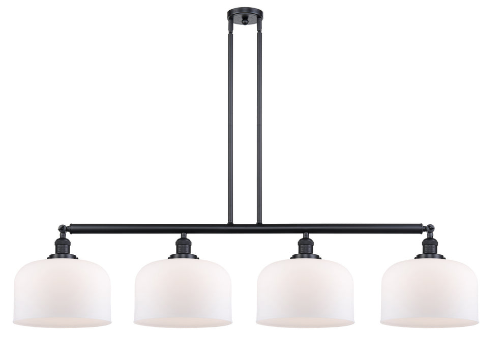 Innovations - 214-BK-G71-L - Four Light Island Pendant - Franklin Restoration - Matte Black