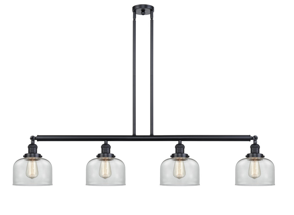 Innovations - 214-BK-G72 - Four Light Island Pendant - Franklin Restoration - Matte Black