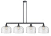 Innovations - 214-BK-G72-L - Four Light Island Pendant - Franklin Restoration - Matte Black