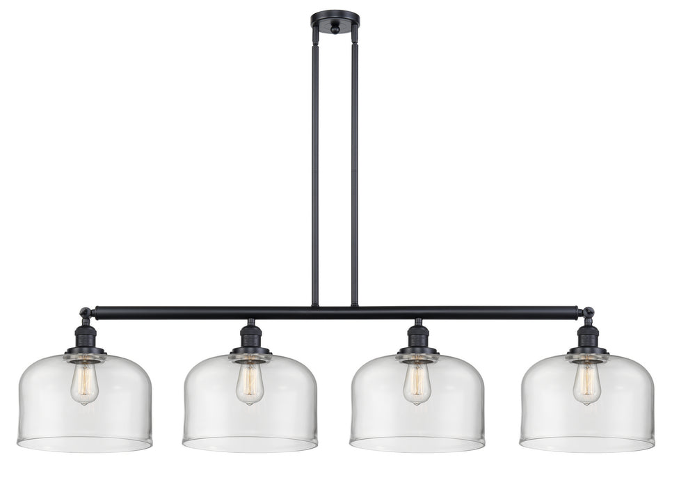 Innovations - 214-BK-G72-L - Four Light Island Pendant - Franklin Restoration - Matte Black