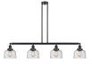 Innovations - 214-BK-G74 - Four Light Island Pendant - Franklin Restoration - Matte Black