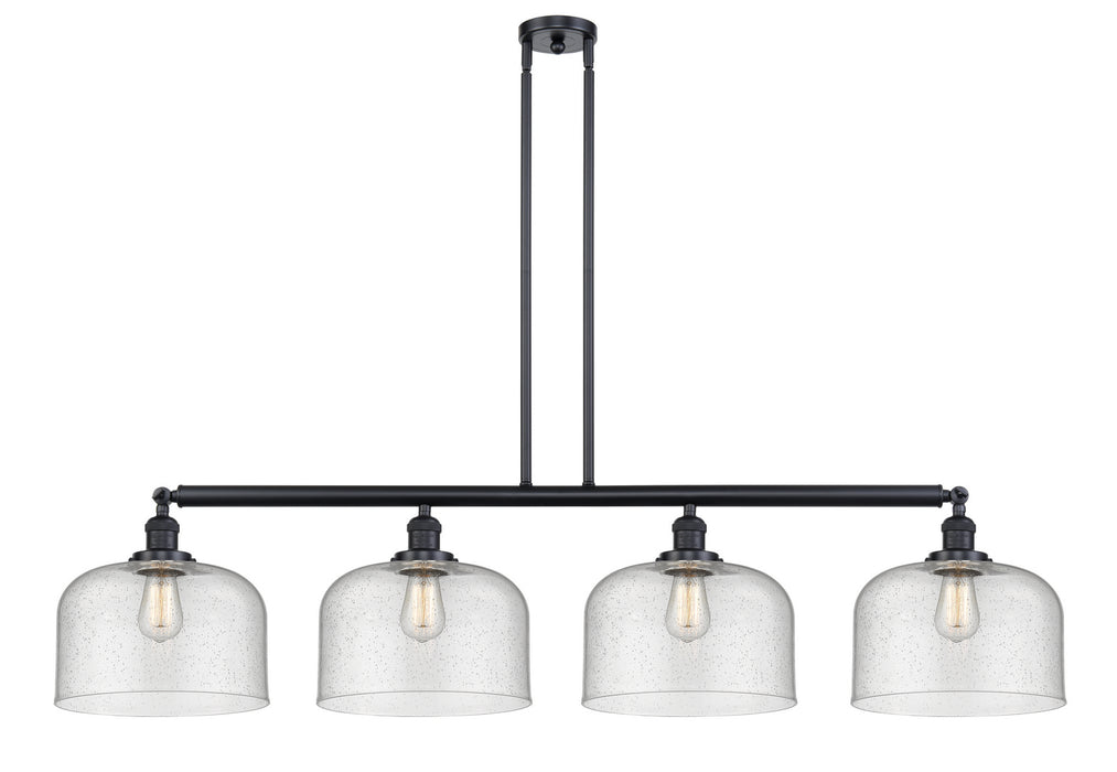 Innovations - 214-BK-G74-L - Four Light Island Pendant - Franklin Restoration - Matte Black