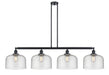 Innovations - 214-BK-G74-L - Four Light Island Pendant - Franklin Restoration - Matte Black