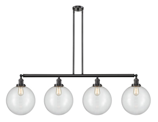 Innovations - 214-OB-G202-12 - Four Light Island Pendant - Franklin Restoration - Oil Rubbed Bronze