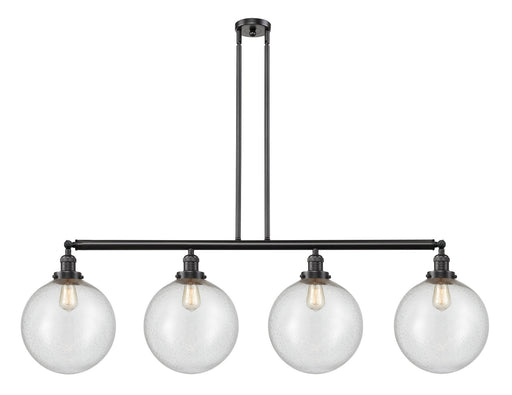 Innovations - 214-OB-G204-12 - Four Light Island Pendant - Franklin Restoration - Oil Rubbed Bronze
