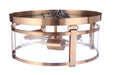 Craftmade - 55383-SB - Three Light Flushmount - Elliot - Satin Brass