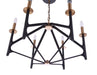 Craftmade - 55526-FBSB - Six Light Chandelier - The Reserve - Flat Black/Painted Nickel