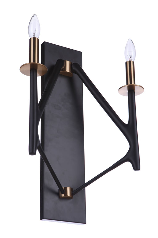 Craftmade - 55562-FBSB - Two Light Wall Sconce - The Reserve - Flat Black/Painted Nickel