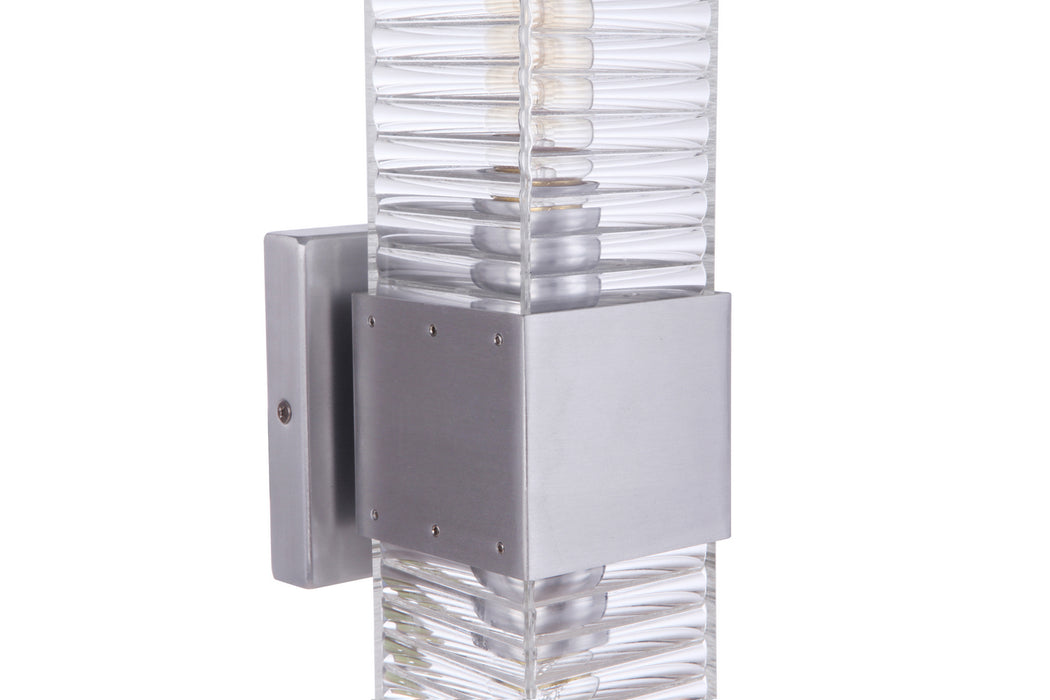 Craftmade - ZA4500-SA - Two Light Outdoor Lantern - Ridge - Satin Aluminum
