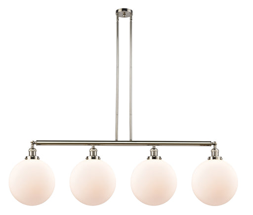 Innovations - 214-PN-G201-12 - Four Light Island Pendant - Franklin Restoration - Polished Nickel