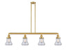 Innovations - 214-SG-G192-LED - LED Island Pendant - Franklin Restoration - Satin Gold