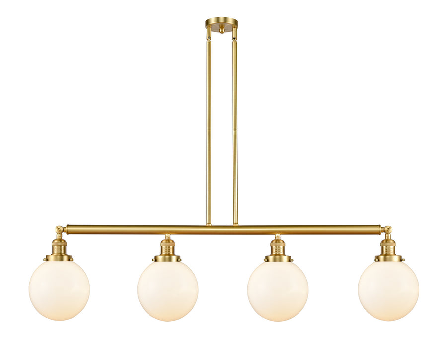 Innovations - 214-SG-G201-8 - Four Light Island Pendant - Franklin Restoration - Satin Gold