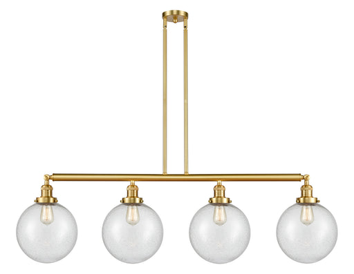 Innovations - 214-SG-G204-10 - Four Light Island Pendant - Franklin Restoration - Satin Gold