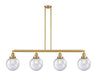 Innovations - 214-SG-G204-8-LED - LED Island Pendant - Franklin Restoration - Satin Gold