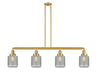 Innovations - 214-SG-G262-LED - LED Island Pendant - Franklin Restoration - Satin Gold