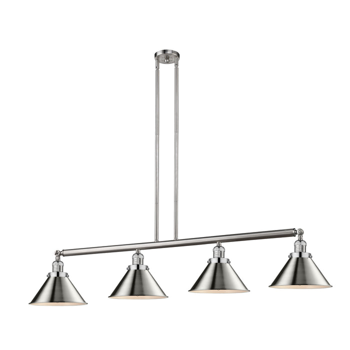 Innovations - 214-SN-M10-SN - Four Light Island Pendant - Franklin Restoration - Brushed Satin Nickel