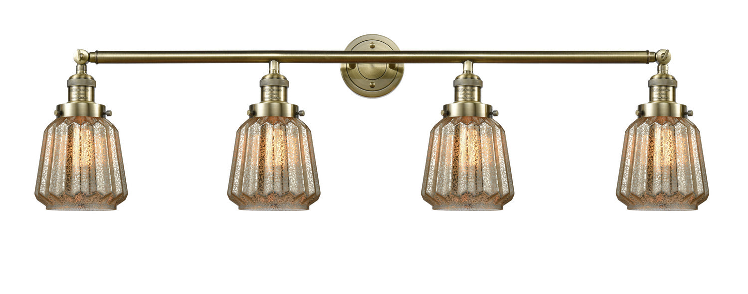 Innovations - 215-AB-G146 - Four Light Bath Vanity - Franklin Restoration - Antique Brass