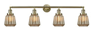 Innovations - 215-AB-G146 - Four Light Bath Vanity - Franklin Restoration - Antique Brass