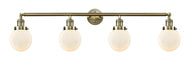 Innovations - 215-AB-G201-6 - Four Light Bath Vanity - Franklin Restoration - Antique Brass