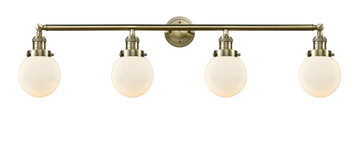 Innovations - 215-AB-G201-6 - Four Light Bath Vanity - Franklin Restoration - Antique Brass