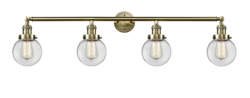 Innovations - 215-AB-G202-6 - Four Light Bath Vanity - Franklin Restoration - Antique Brass