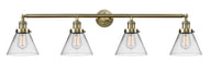 Innovations - 215-AB-G42 - Four Light Bath Vanity - Franklin Restoration - Antique Brass