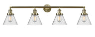 Innovations - 215-AB-G44 - Four Light Bath Vanity - Franklin Restoration - Antique Brass