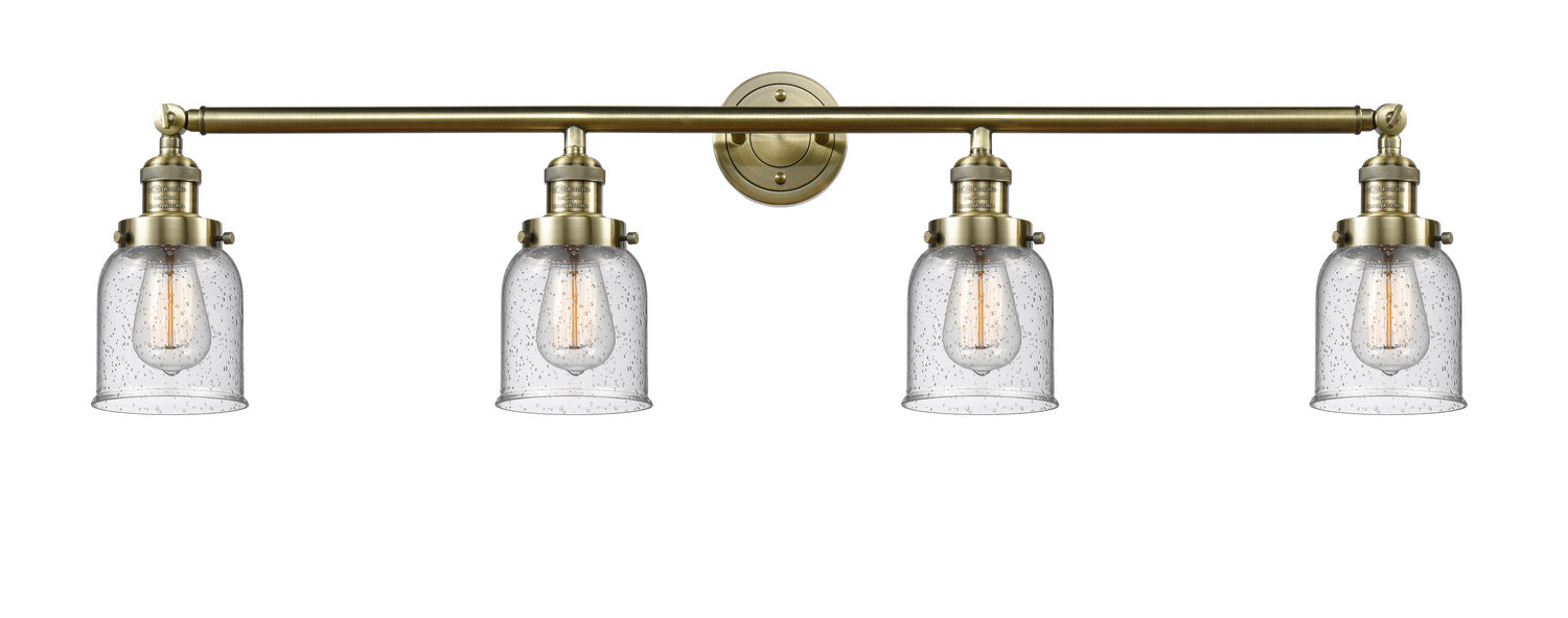 Innovations - 215-AB-G54 - Four Light Bath Vanity - Franklin Restoration - Antique Brass