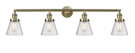 Innovations - 215-AB-G64 - Four Light Bath Vanity - Franklin Restoration - Antique Brass