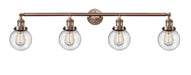 Innovations - 215-AC-G204-6-LED - LED Bath Vanity - Franklin Restoration - Antique Copper