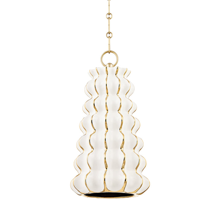 Corbett Lighting - 394-10-CGW - One Light Pendant - Esperanza - Ceramic Gloss White