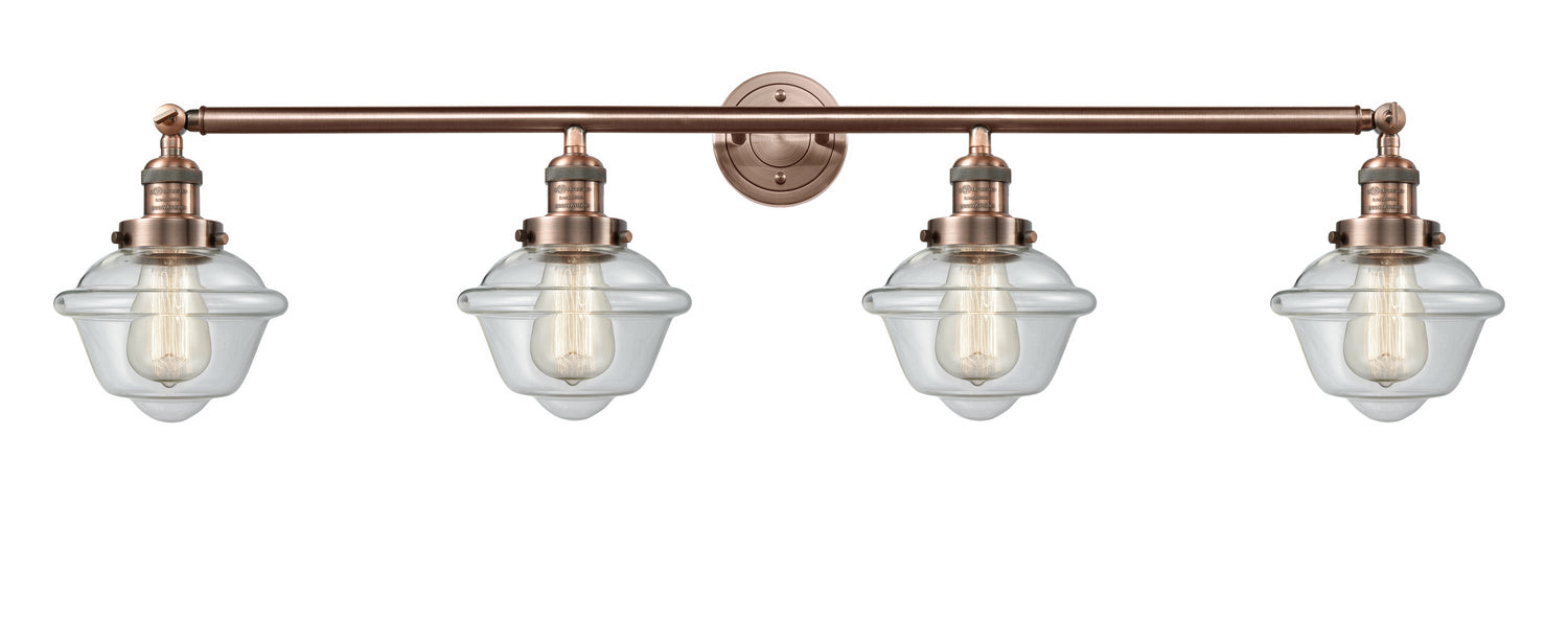 Innovations - 215-AC-G532 - Four Light Bath Vanity - Franklin Restoration - Antique Copper