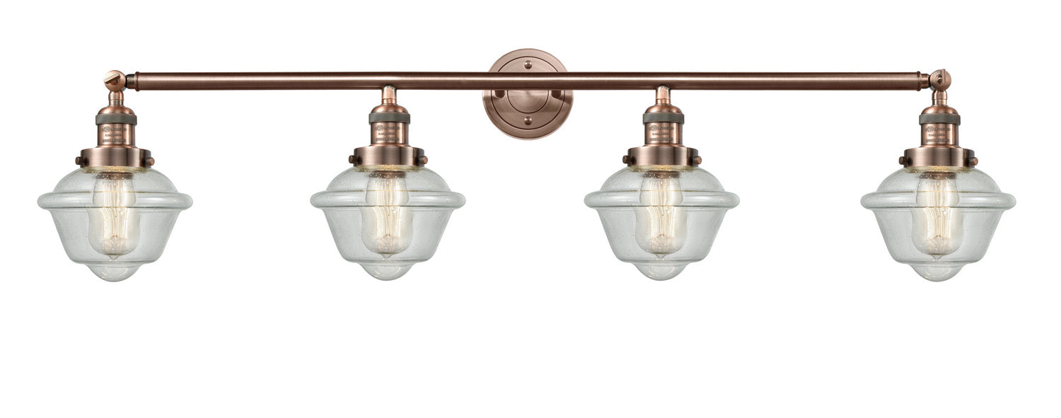 Innovations - 215-AC-G534 - Four Light Bath Vanity - Franklin Restoration - Antique Copper