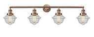 Innovations - 215-AC-G534 - Four Light Bath Vanity - Franklin Restoration - Antique Copper