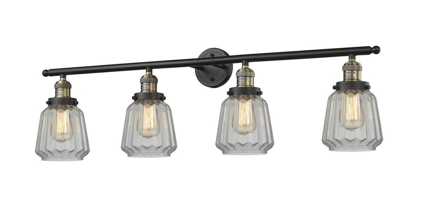 Innovations - 215-BAB-G142 - Four Light Bath Vanity - Franklin Restoration - Black Antique Brass