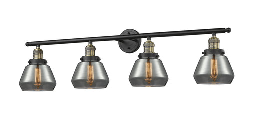 Franklin Restoration Four Light Bath Vanity Black Antique Brass