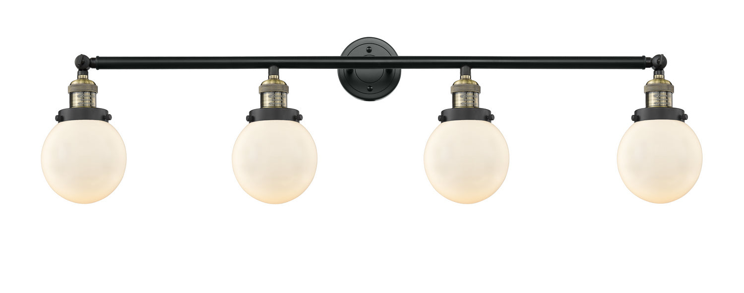 Innovations - 215-BAB-G201-6 - Four Light Bath Vanity - Franklin Restoration - Black Antique Brass