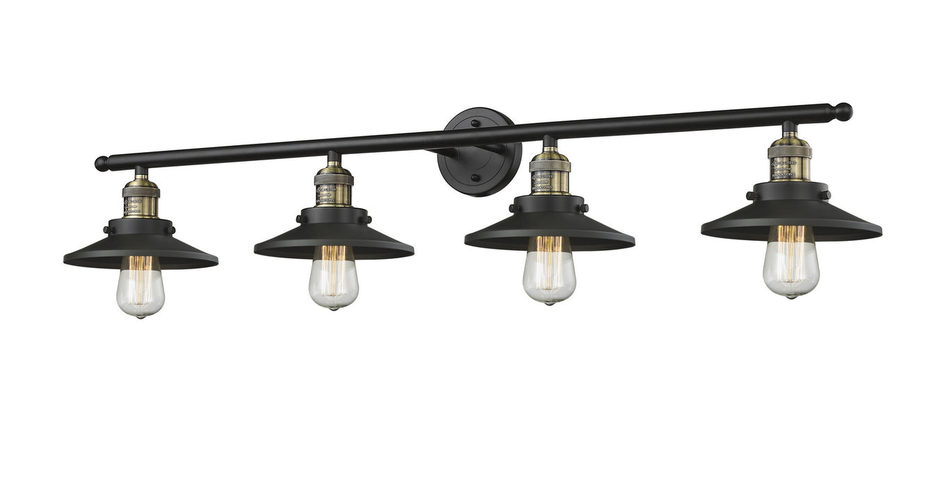 Innovations - 215-BAB-M6 - Four Light Bath Vanity - Franklin Restoration - Black Antique Brass