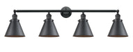 Innovations - 215-BK-M13-BK - Four Light Bath Vanity - Franklin Restoration - Matte Black