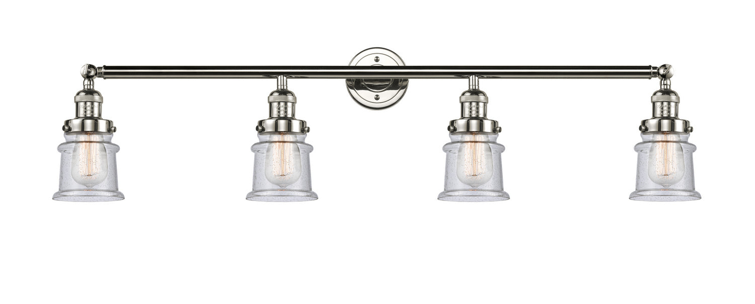 Innovations - 215-PN-G184S - Four Light Bath Vanity - Franklin Restoration - Polished Nickel