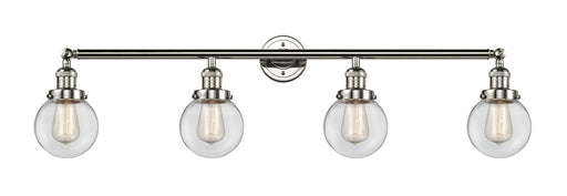 Franklin Restoration Four Light Bath Vanity Polished Nickel