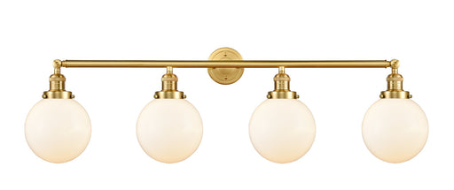 Franklin Restoration Four Light Bath Vanity Satin Gold