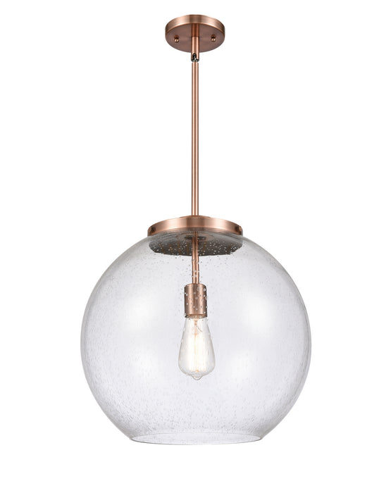 Innovations - 221-1S-AC-G124-16-LED - LED Pendant - Ballston - Antique Copper
