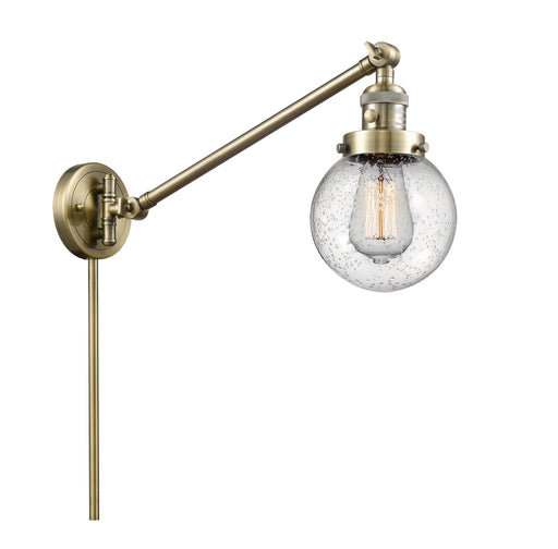 Franklin Restoration One Light Swing Arm Lamp Antique Brass