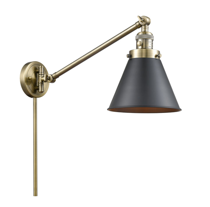 Innovations - 237-AB-M13-BK - One Light Swing Arm Lamp - Franklin Restoration - Antique Brass