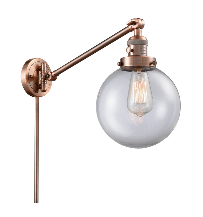 Innovations - 237-AC-G202-8 - One Light Swing Arm Lamp - Franklin Restoration - Antique Copper